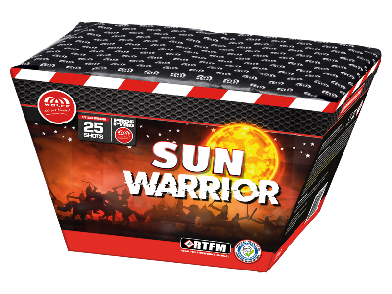 Jetzt Sun Warrior 25-Schuss-Feuerwerk-Batterie ab 34€ bestellen