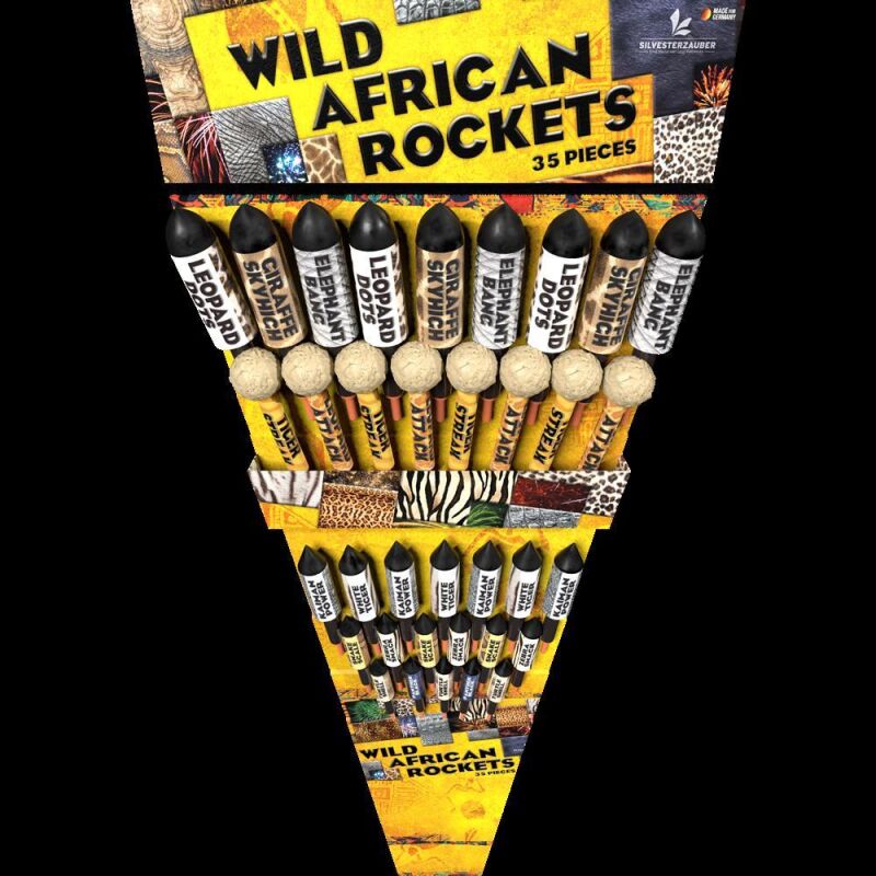 Jetzt Wild African Rockets 35-teiliges Raketensortiment ab 33.99€ bestellen