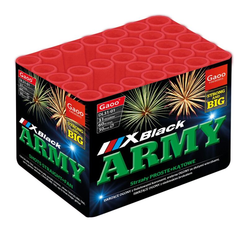 Jetzt X-Black Army 31-Schuss-Feuerwerk-Batterie ab 46.74€ bestellen